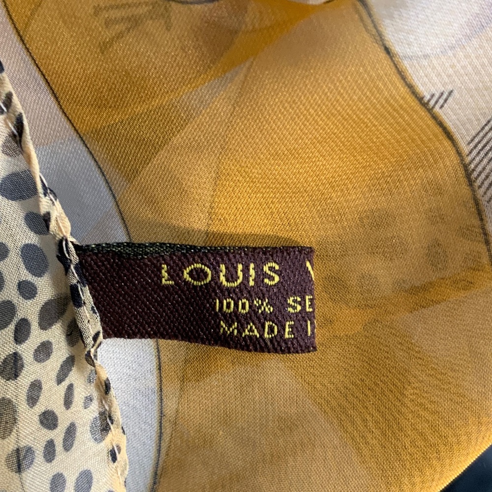 Louis Vuitton Yellow animal print Scarf - Picture 2 of 6